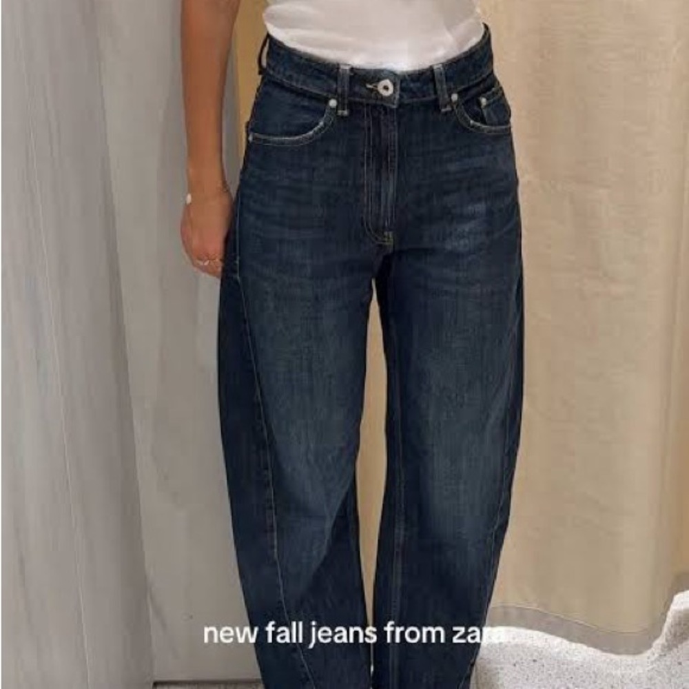 Zara Women's Barrel Denim Jeans